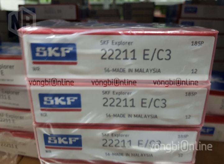 Vòng bi SKF 22211 E/C3 chính hãng phân phối bởi Vòng bi Online - Đại lý ủy quyền SKF Vòng bi SKF 22211 E/C3 chính hãng