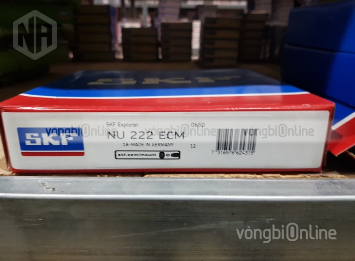 Vòng bi SKF NU 222 ECM chính hãng phân phối bởi Vòng bi Online - Đại lý ủy quyền SKF Vòng bi SKF NU 222 ECM chính hãng