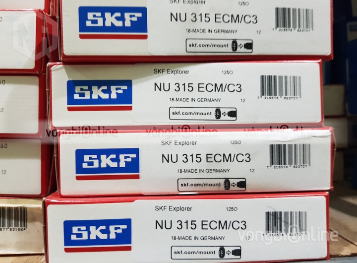 Vòng bi SKF NU 315 ECM/C3 chính hãng, Đại lý ủy quyền vòng bi SKF