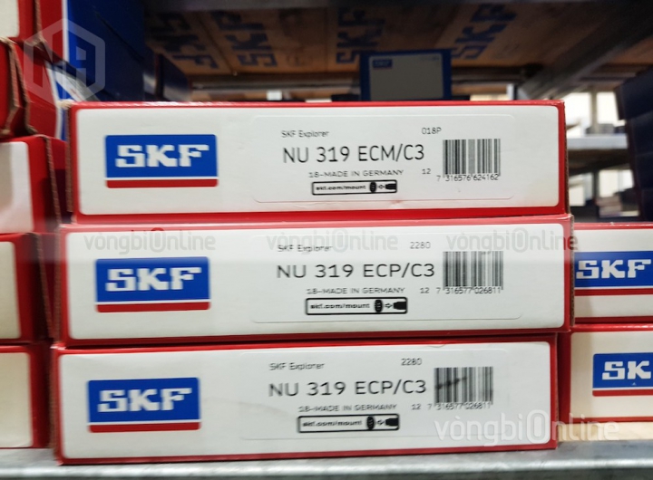 Vòng bi SKF NU 319 ECM/C3 chính hãng phân phối bởi Vòng bi Online - Đại lý ủy quyền SKF Vòng bi SKF NU 319 ECM/C3 chính hãng